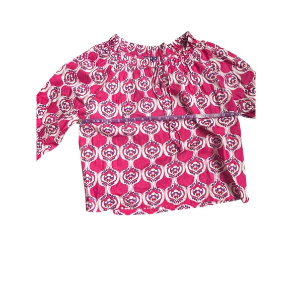 Ro's Garden Havana Pink Geometric Print Blouse Women's Size M - Picture 4 of 7